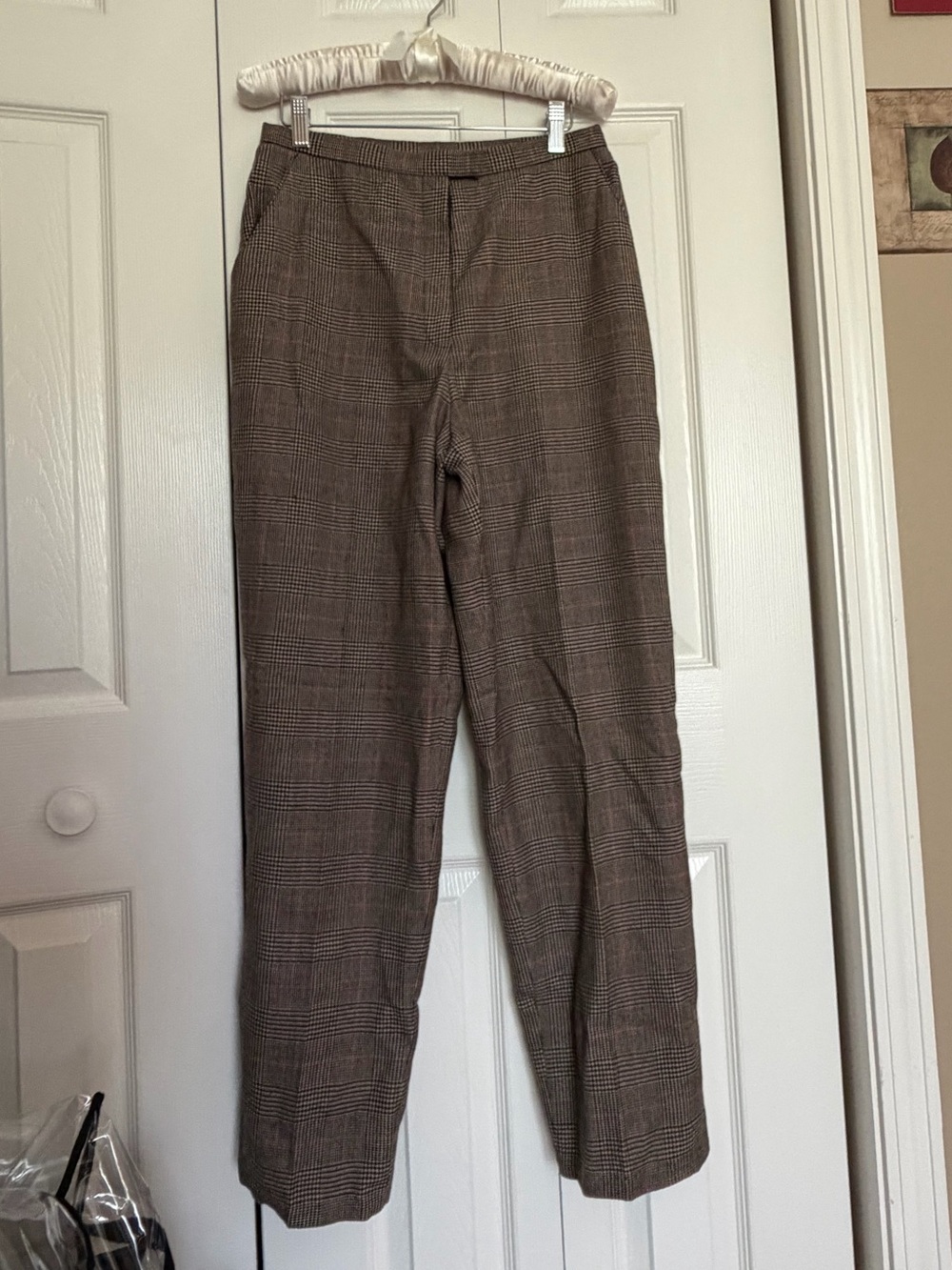 Jones New York Brown Glen Plaid Dress Trousers